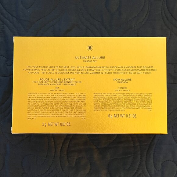 NEW CHANEL 3-Pc. Ultimate Allure Makeup Set w/ White Pouch, Lipstick and Mascara - Picture 7 of 11